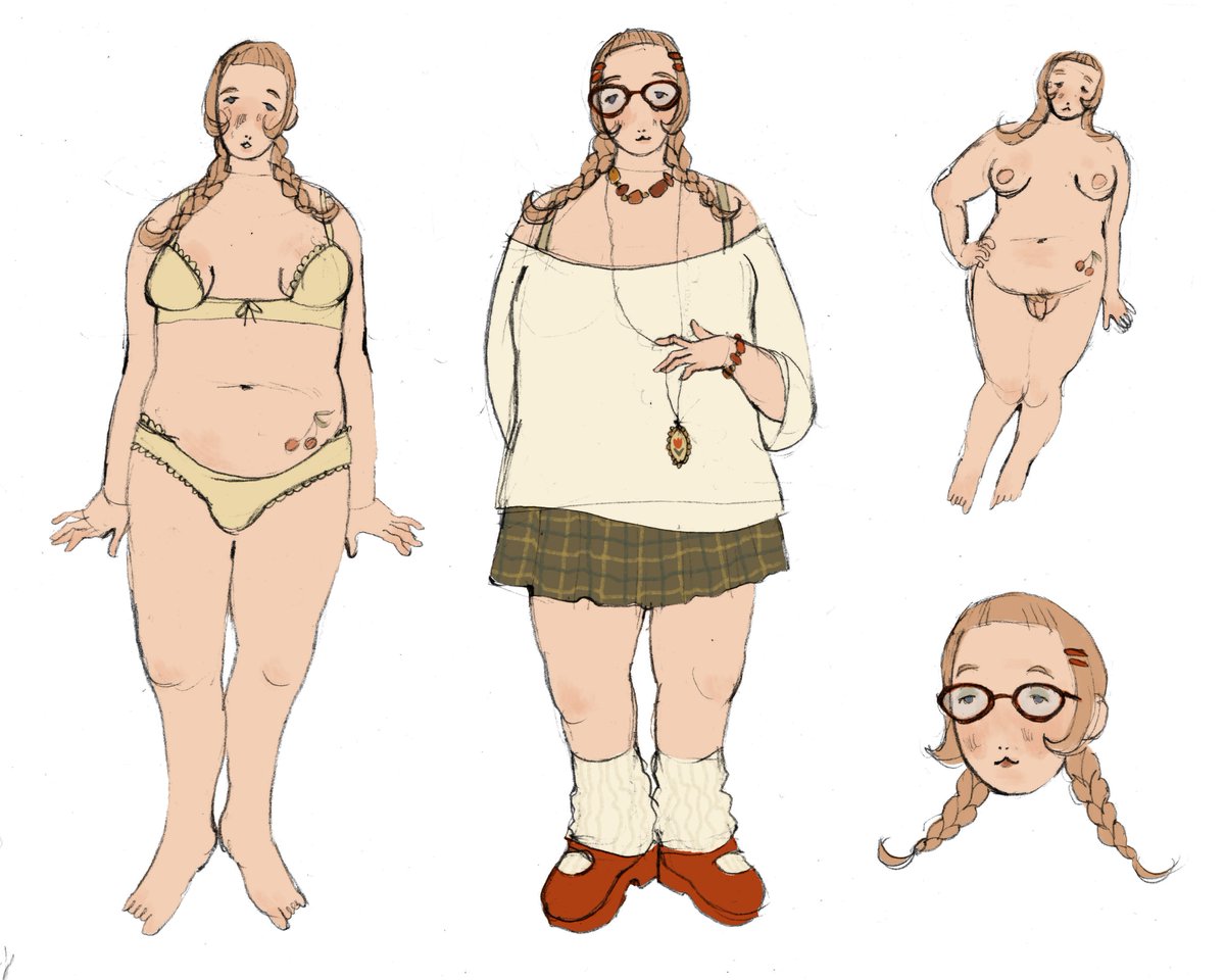 new oc I guess, I had a name idea for her yesterday but forgot. it was some old lady name