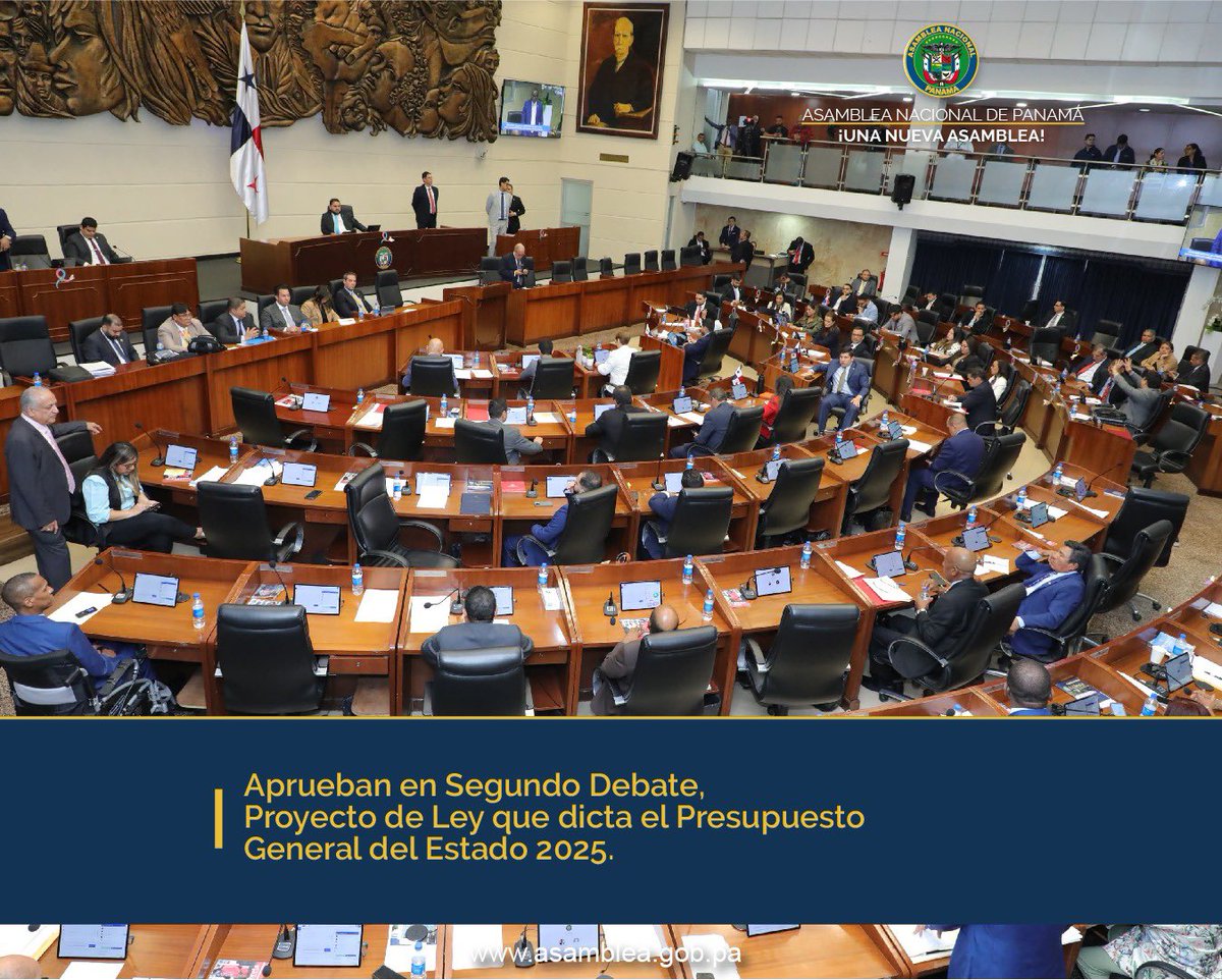 #ÚltimaHora Aprueban en segundo debate el Proyecto de Ley 143, que dicta el Presupuesto General del Estado para la vigencia fiscal 2025.

#ExitosaNoticias 

#ExitosaSiempreArriba