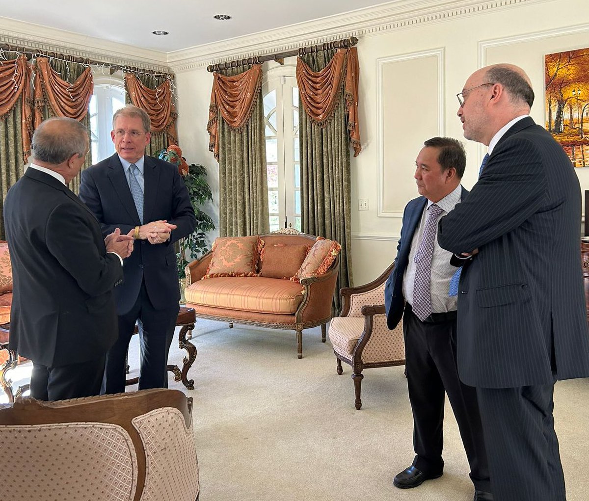 WPatrickMurphy's tweet photo. Wonderful to welcome former Ambassador of Singapore Ashok Mirpuri back to DC and to join @DeputySecState Kurt Campbell in engaging friends from the ASEAN Committee in Washington. https://t.co/ngkpzapygC