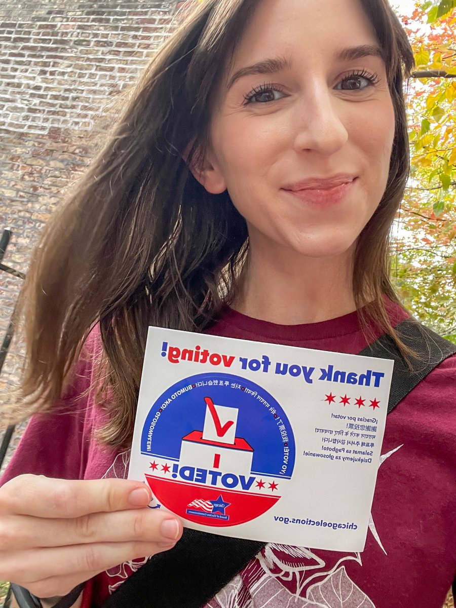MalloryWinkler's tweet photo. Chicago 📣

Early voting is still available at ANY voting site ahead of Tuesday’s General Election!

We desperately need your voice in both the presidential AND state/citywide races 🗳️

@ChicagoElection has everything you need! https://t.co/huxgY2Cndb