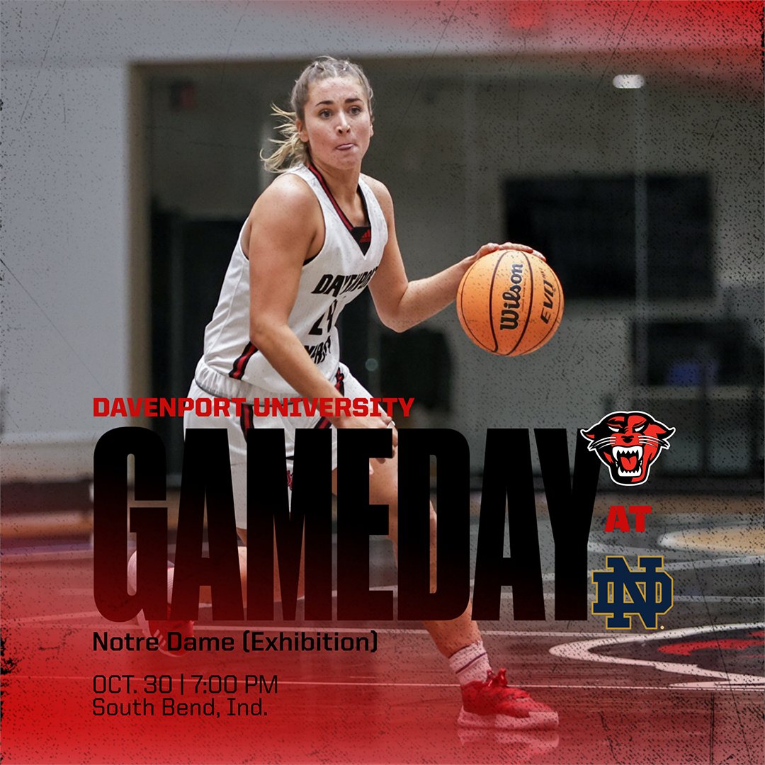 Davenport Panthers (@duathletics) on Twitter photo The women's basketball team opens their season with an exhibition game at the University of Notre Dame. Tip-off is scheduled for 7 PM in South Bend, IN. We will have audio for the contest with Dave VanNoord at the link below.
<a href="/DU_WBB/">Davenport Women's Basketball</a>
📻 dupanthers.com/showcase?Live=… The women's basketball team opens their season with an exhibition game at the University of Notre Dame. Tip-off is scheduled for 7 PM in South Bend, IN. We will have audio for the contest with Dave VanNoord at the link below.
<a href="/DU_WBB/">Davenport Women's Basketball</a>
📻 dupanthers.com/showcase?Live=…