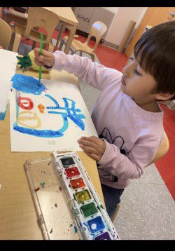 We have future Rembrandts in the making! Students in Class J01 at Z094 are getting creative in the art interest area!