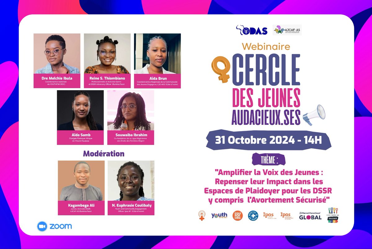 CentreOdas's tweet photo. Un dernier rappel 🔔 avant le Jour J Webinaire 2 "Cercle des jeunes audacieux•ses" #SaveTheDate
Inscrivez-vous vite via le lien 👇
https://t.co/pA4qMSdUco
🗓 Jeudi 31 octobre 2024
⏰ 14 heures (GMT)
#SantéSexuelle
#DroitsReproductifs
#MouvementODAS
#PPGlobal #IpasRDC https://t.co/10mWO959iu