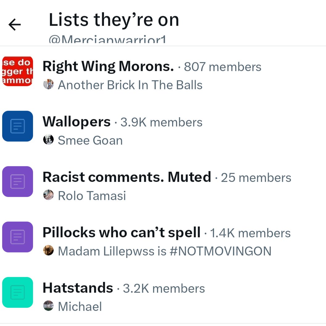 TravisHawke's tweet photo. @GarethPriest I like the "List's they're on" feature of twitter. Helps when wondering who to engage with https://t.co/juTQrubae1