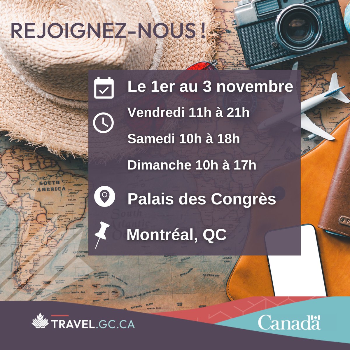 VoyageGdC's tweet photo. Nous serons à #Montréal pour participer au Salon international Tourisme Voyages!
Venez à notre kiosque en fin de semaine pour en apprendre plus sur https://t.co/Ik7saoGeFR et comment vous préparer à #voyager et vivre à l’étranger de façon sécuritaire.
#sitv #salontourismemtl https://t.co/CzmkD4sF2H