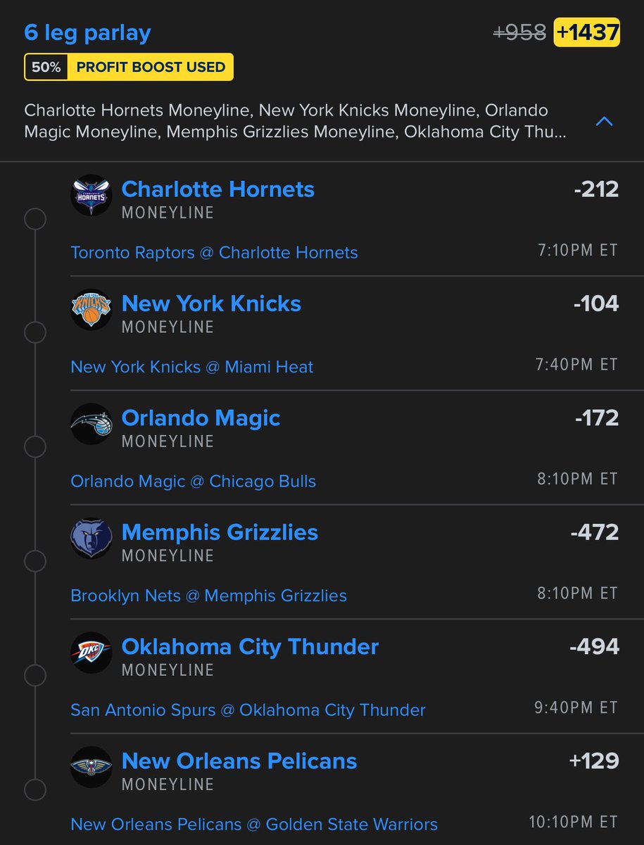 🚨 NBA PARLAY (+1437) 🚨

🔒 LOCK THIS IN ! 🔒 

$50 To 2 Random people who like/Rt/Comment when this cashes ! 👊🏾🫵🏾