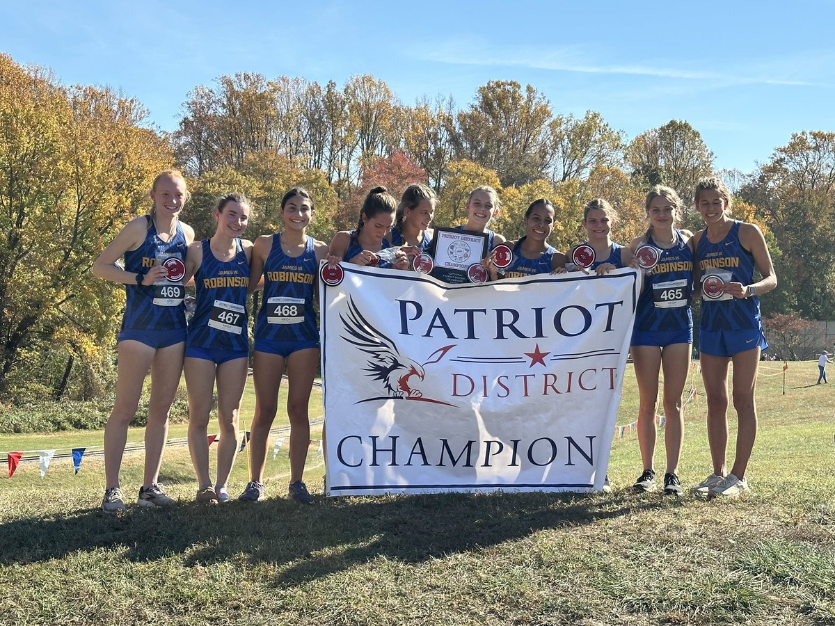 RobinsonRams's tweet photo. Congratulations Girls Cross Country!!
Patriot District Champions!!
🤘🏼 #RamPride https://t.co/ZEei6ilmIp