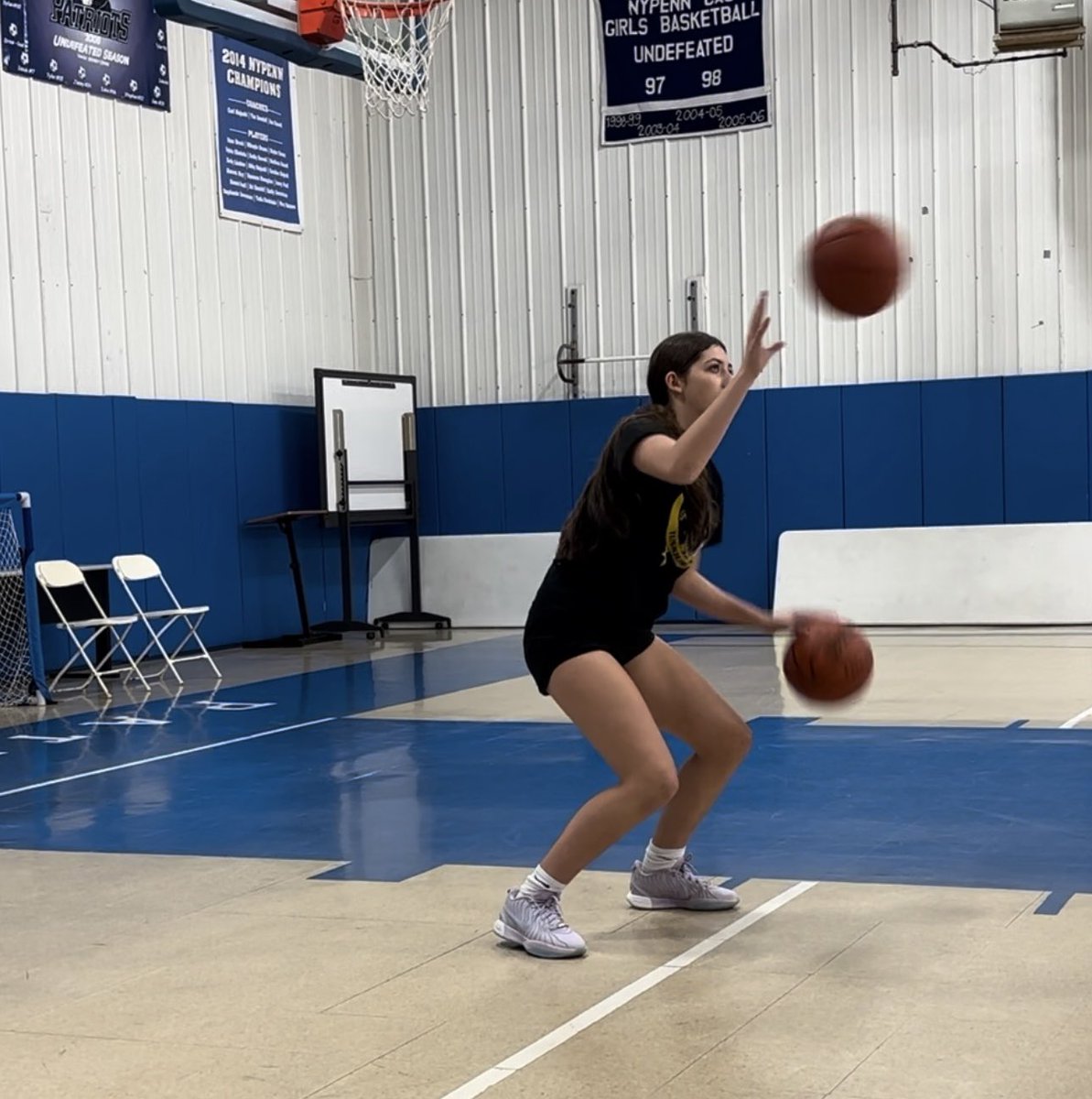 good training session w/Coach JC Show this past week. looking forward to attending Mia Hopkins 🏀 clinic this weekend. excited to start basketball season