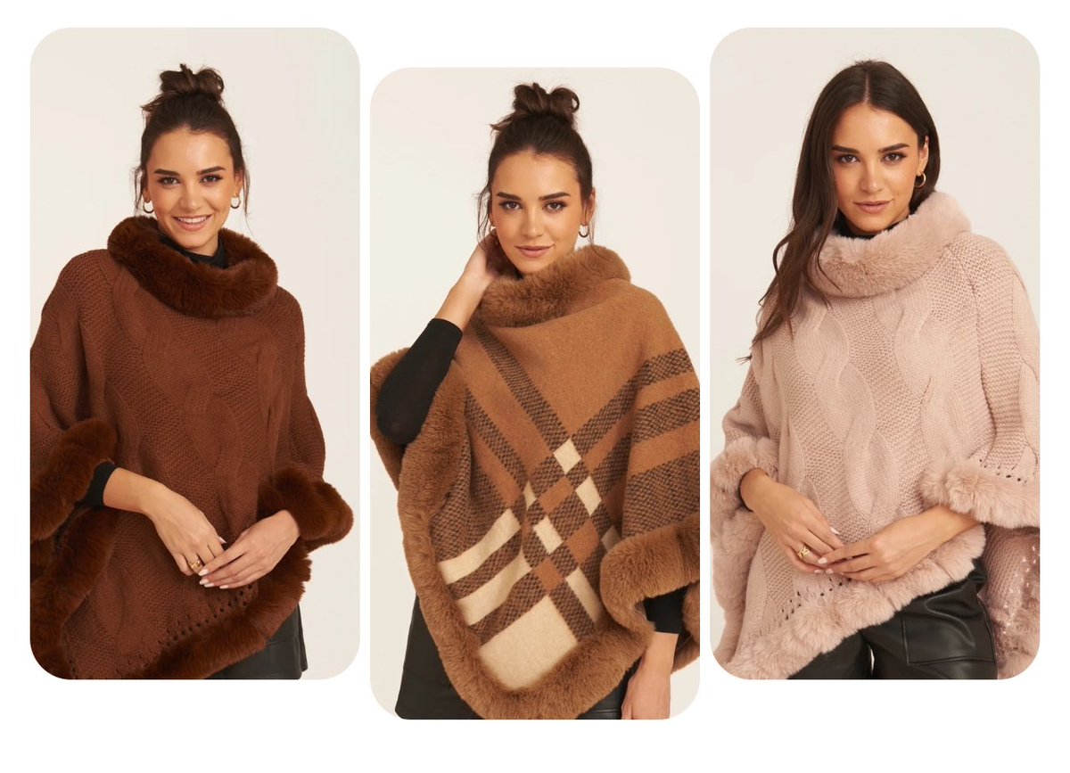 GiniLondon's tweet image. Stay cozy and chic with this stylish knit cape. 🤎🍁

#ponchos #poncho #ponchostyle #fashion #moda #love #StyleVibes