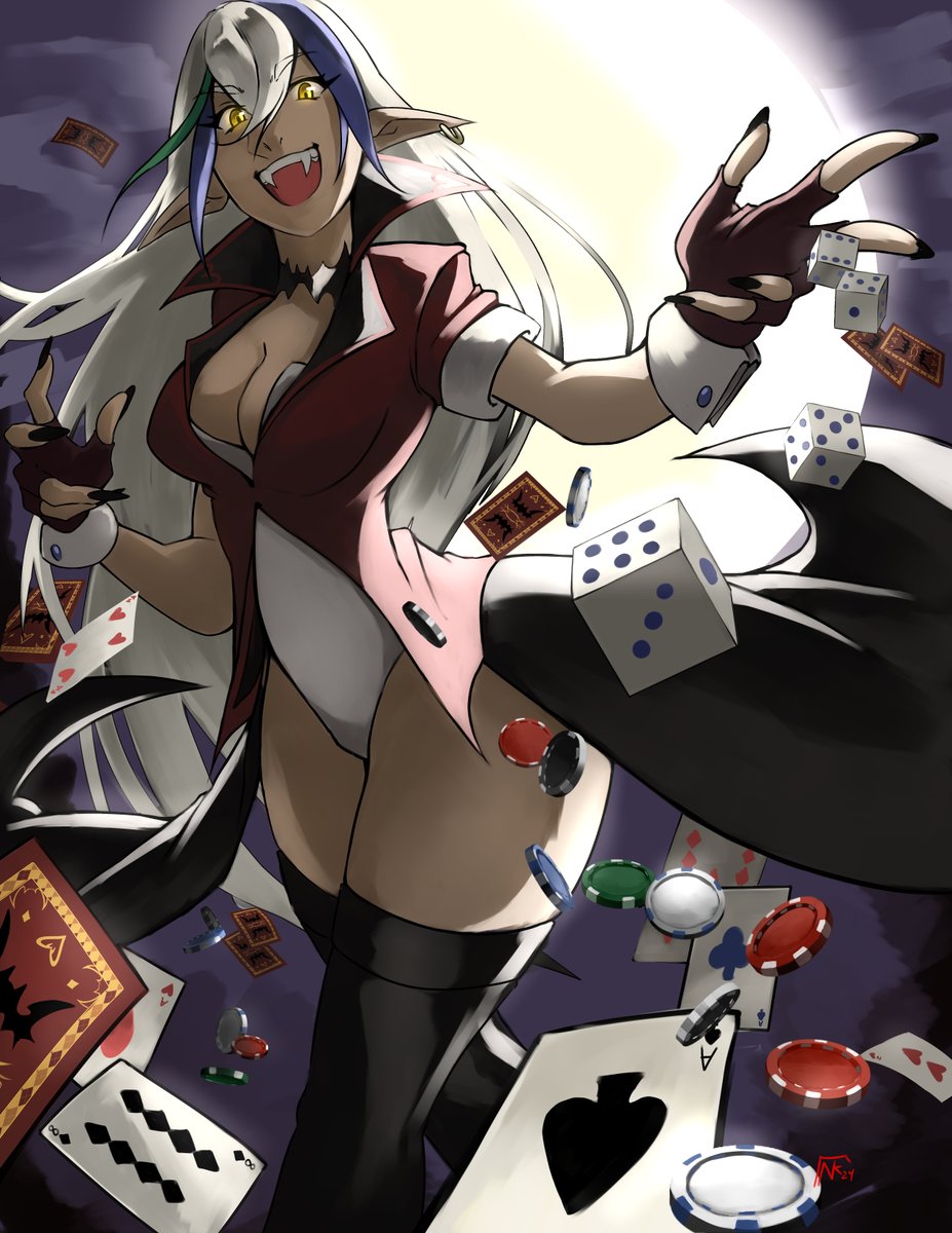 knerrvana's tweet photo. "Care to play?  It'll only cost you a few drops of blood~"  

Happy halloween!

#oc https://t.co/Ljy9Imx1wx