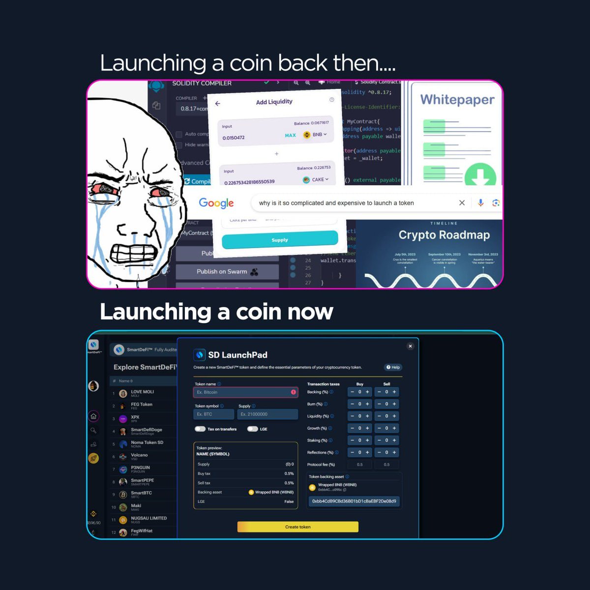 FEGtoken's tweet photo. Know anyone tired of getting rugged by pump-and-dump launchpads? 🚨

Show them #SmartDeFi—a twice-audited, fully decentralized launchpad on #Base, #ETH, & #BNB Chains, built for security and real value!

💥 Check out solid projects in Presales & Live Trading or CREATE YOUR OWN:
🌐https://t.co/jjON1fvtXB

Let’s get the word out!

#Crypto #DeFi #Bitcoin #BTC