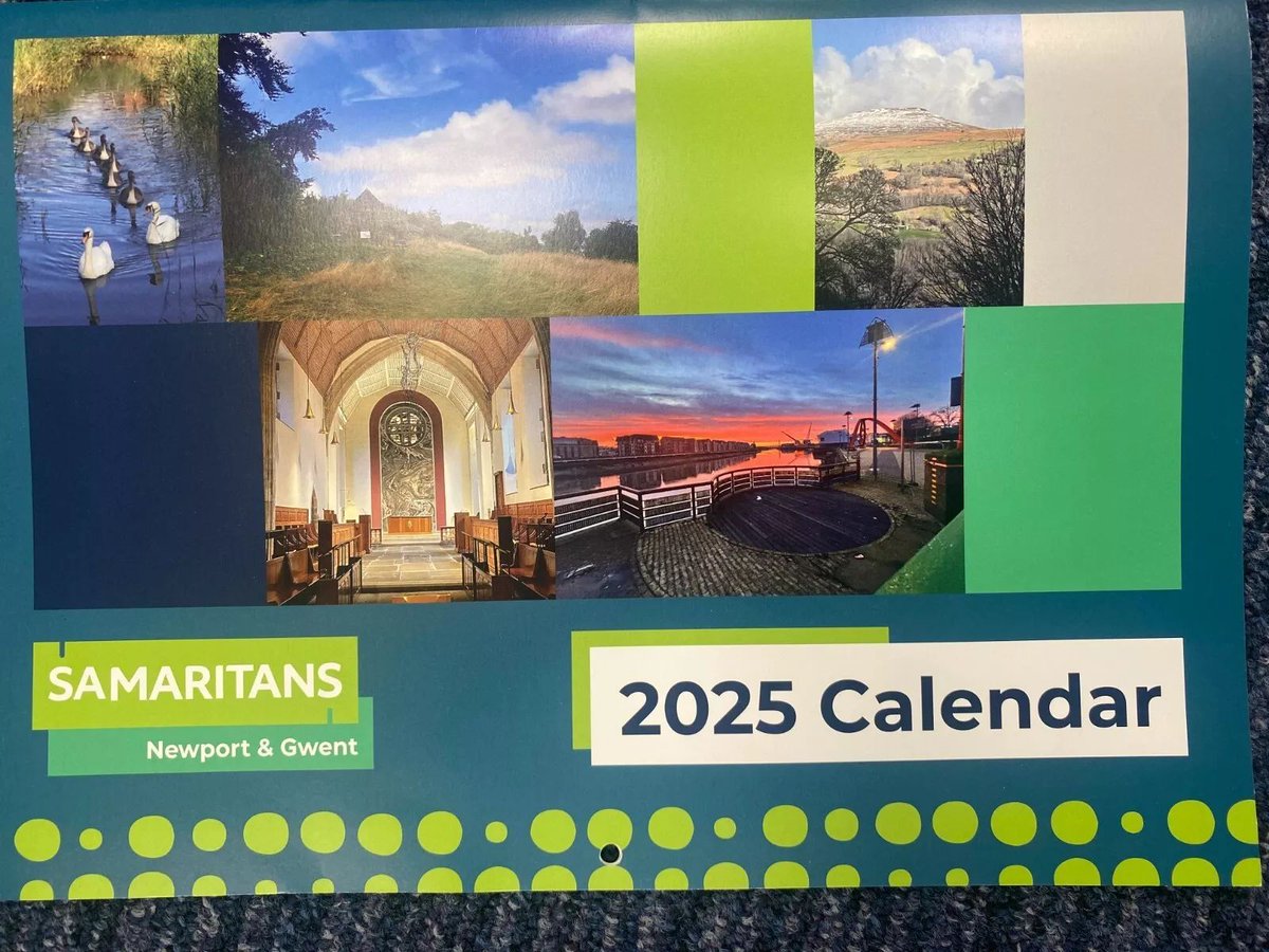 We have some wonderful 2025 calendars on sale on ebay. Created from photographs collected by our lovely South Wales valley. 100% of the money raised goes to support our Samaritans branch and continue to help distressed callers

buff.ly/3CapIxo