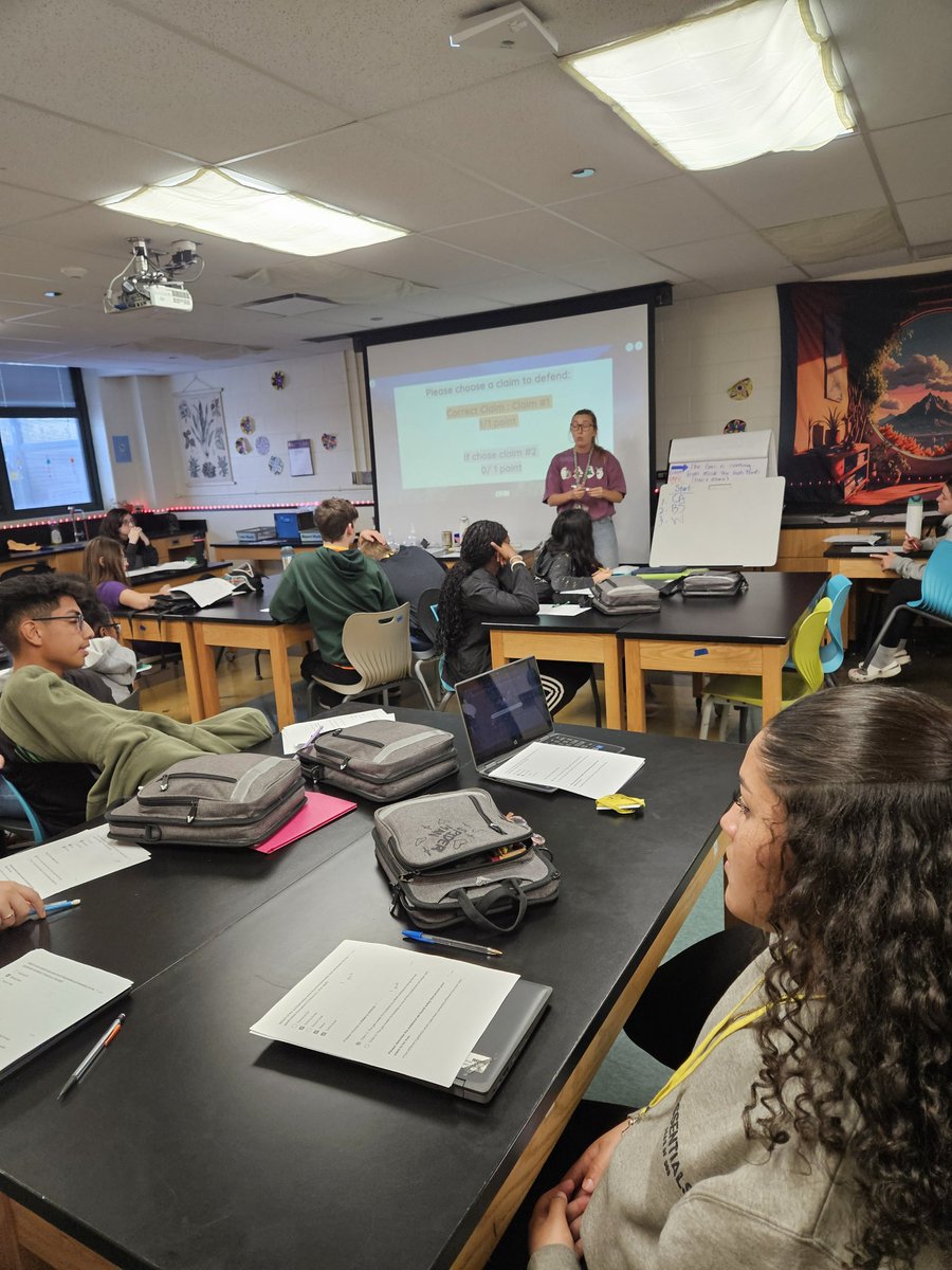 Ms. Wurl has students self assess by comparing their answers on the assessments to exemplary responses.  #BeEvergreen