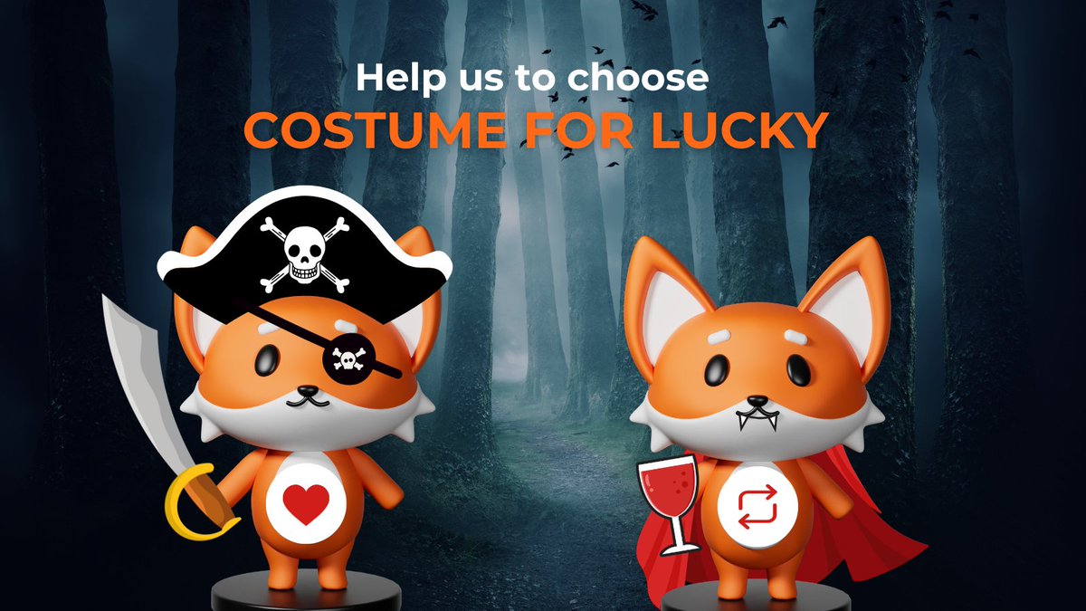 scrambly_io's tweet photo. Lucky can't decide on a costume for Halloween, and he needs your help! 

React to this post with your choice to help him pick the perfect outfit. Let's make it a spook-tacular one for him! 🕷️👻 https://t.co/AOX9AaFvtd