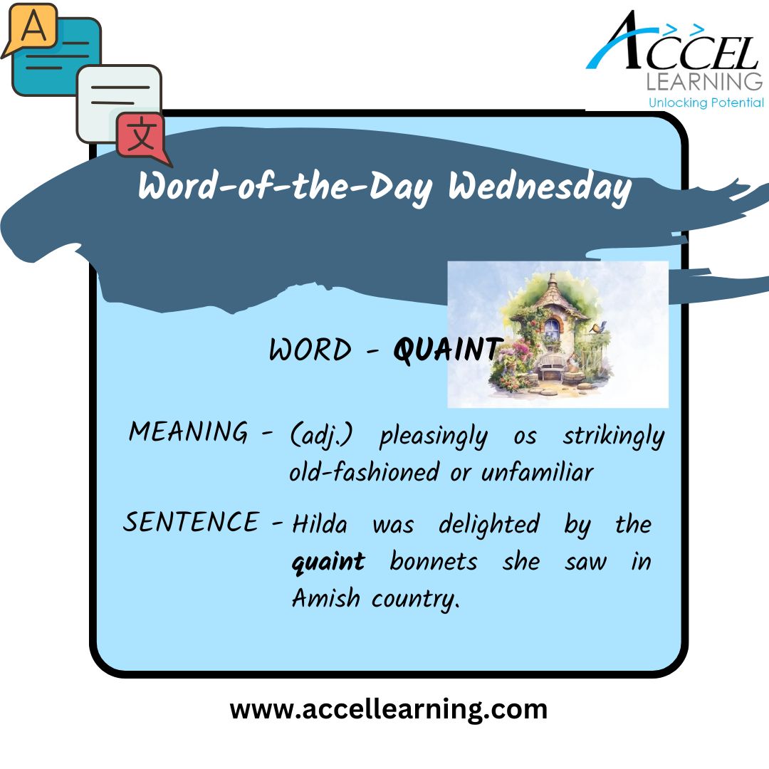 Accel_Learning's tweet image. Give us your best sentences using the word of the day! Share them in the comments. 

#wordoftheday, #wordoftheweek, #vocab, #writing, #english, #languagearts