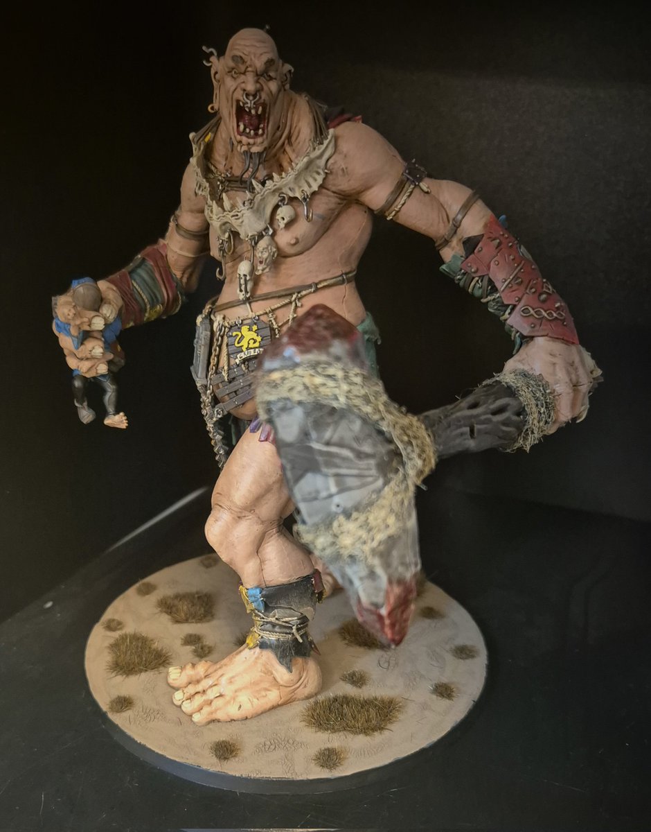 tzeentchmike's tweet image. Mega gargant number 4 all completed for the #sonsofbehemat. Not sure on the rope on this one but will probably stay on until I can think of a better solution. #aos