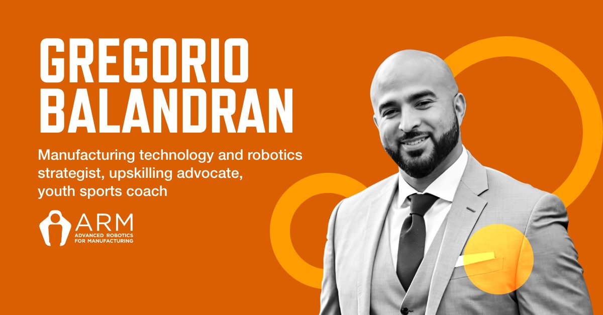 Manufacturing USA (@mfgusa) on Twitter photo Meet #ModernMaker Gregorio Balandran! Working with <a href="/ARM_Robotics/">ARM Institute</a>, he’s connecting people and robotics by exploring ways to use robotics more in manufacturing, the skills needed to operate them, and how to train workers. manufacturingusa.com/modern-makers/… Meet #ModernMaker Gregorio Balandran! Working with <a href="/ARM_Robotics/">ARM Institute</a>, he’s connecting people and robotics by exploring ways to use robotics more in manufacturing, the skills needed to operate them, and how to train workers. manufacturingusa.com/modern-makers/…