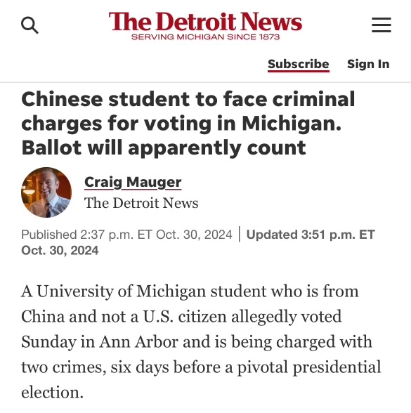 The thing that never happens happened again. 

And this illegal vote will still be counted.