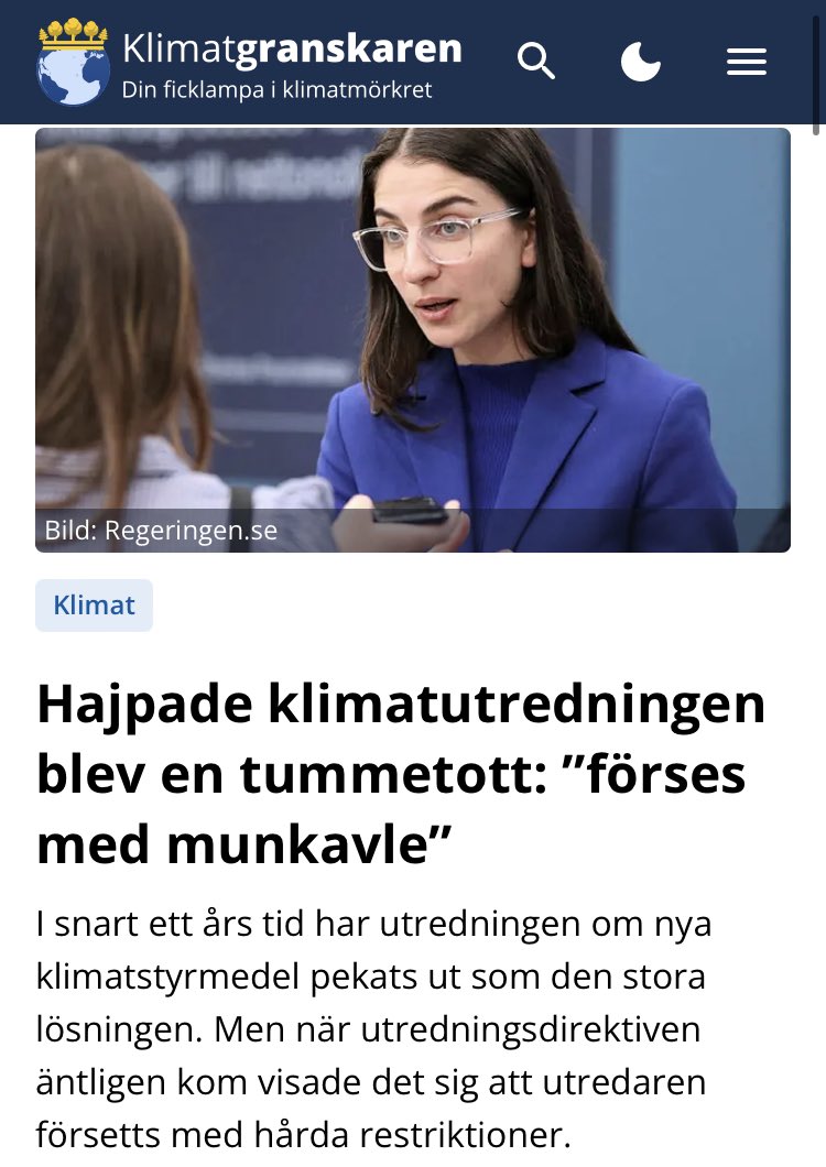 Trots att regeringen lagt flera skatteförslag som kraftigt ÖKAR utsläppen inom transportsektorn (som sänkt bensinskatt och slopad flygskatt) är den nya klimatutredaren förbjuden att föreslå skatteförslag som MINSKAR utsläppen.