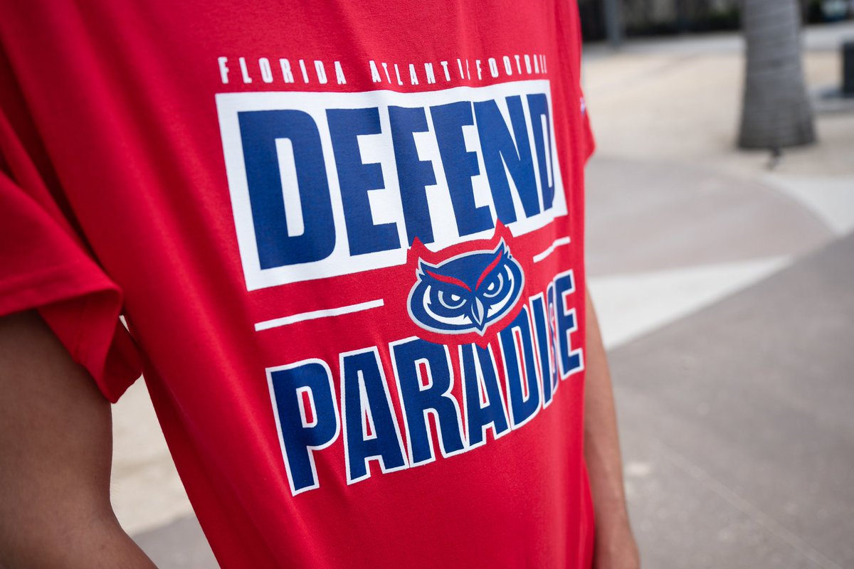 FAUAthletics's tweet photo. Pick up the official Red Out shirt for sale at the bookstore!! 🔴👕

🔗 https://t.co/qhMwHC76M5

#WinningInParadise https://t.co/WI39Oq9Jv4