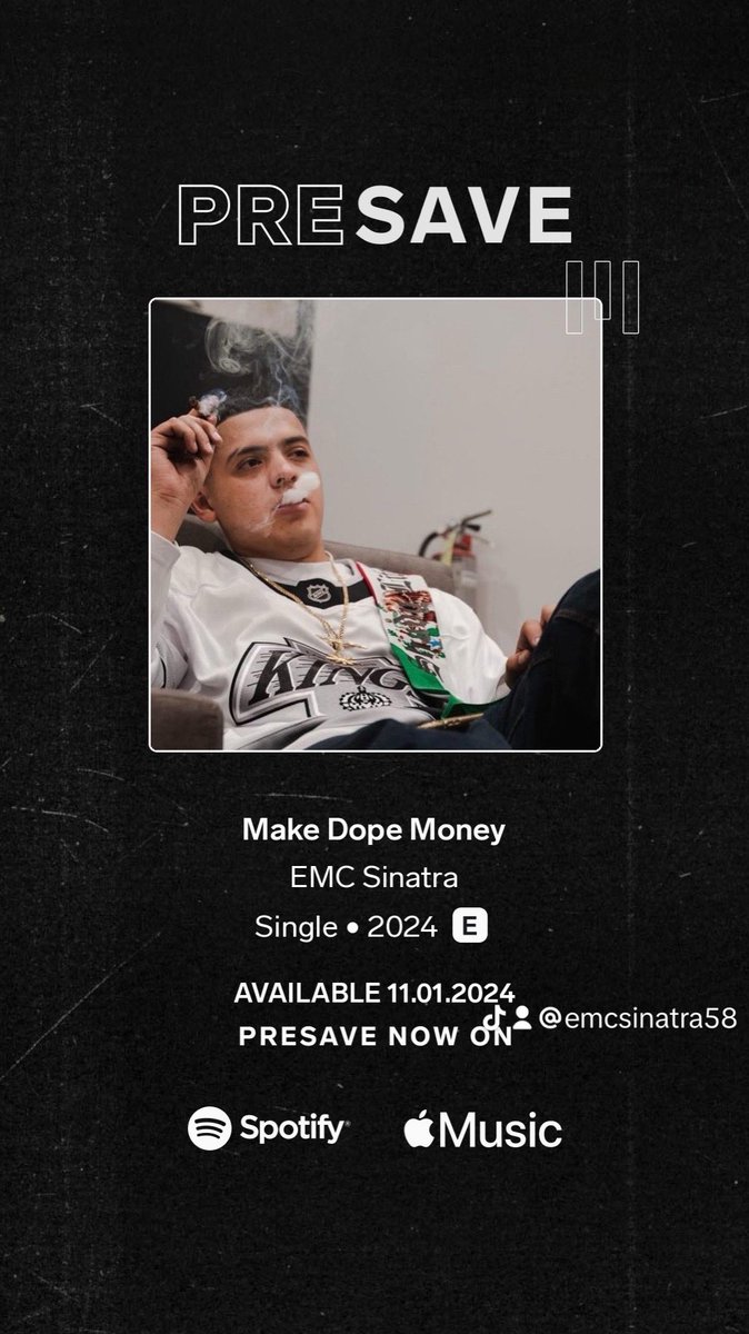 Tune in and stream my new music on all platforms thank you to everyone Bumping it 💨 #emcsinatra #NewRelease #sparkup #NewMusic2024