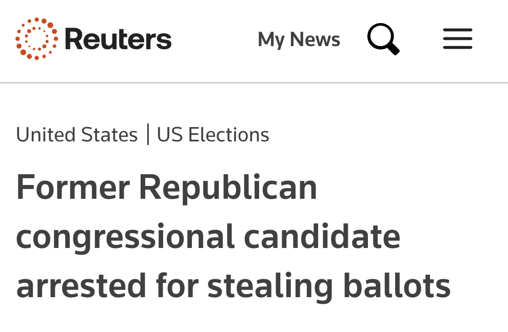 RBReich's tweet photo. Republicans falsely claim that Democrats are engaging in election interference by importing illegal immigrants to vote. (This is not happening. Noncitizens can't vote in federal elections.)

This is what ACTUAL election interference looks like: https://t.co/TILk0BaXJw