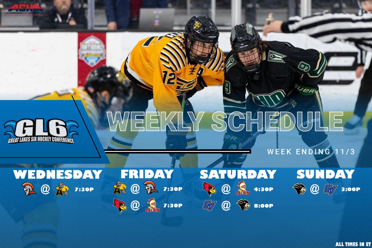 Here’s a look at this week’s games for GL6 teams!