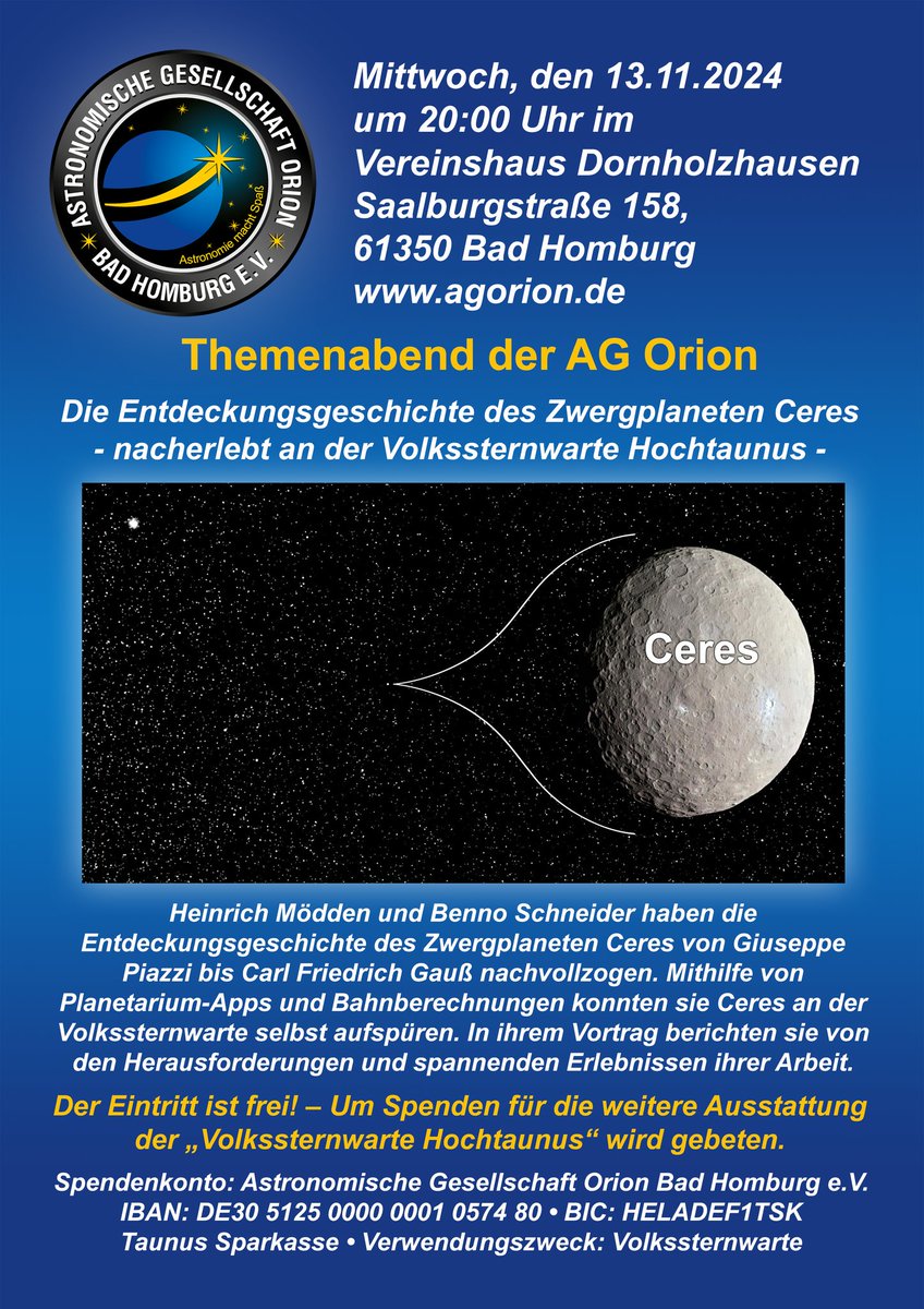AG Orion Bad Homburg / Volkssternwarte Hochtaunus tweet media