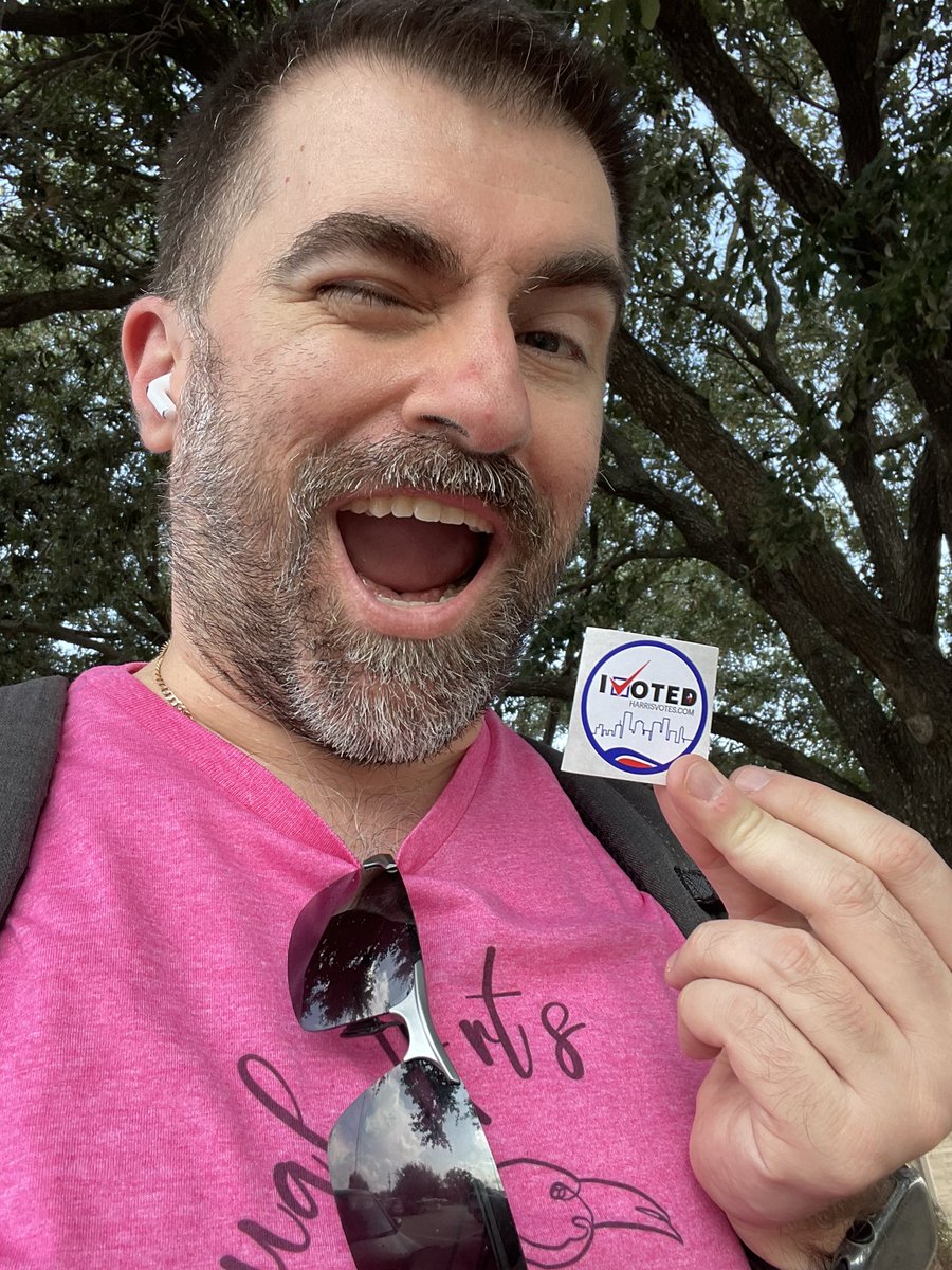 One of the easiest things to do in this country. #Vote also wearing pink for breast cancer awareness and for those that know Mean Girls and yes, <a href="/ladygaga/">Lady Gaga</a> playing after voting.