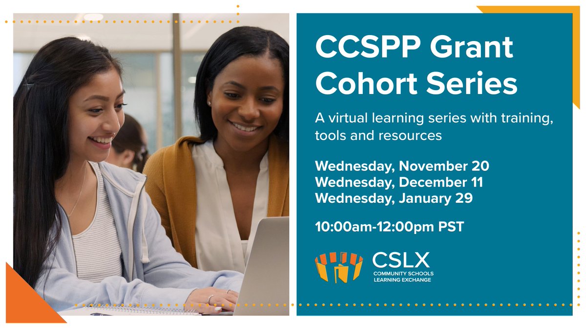 ICYMI, CDE just released the RFA for the next round of #CCSPP implementation grants. CSLX is thrilled to once again partner w/ Collective Agency to present the CCSPP Grant Cohort Series. Learn more and register now: bit.ly/4hsGTKN