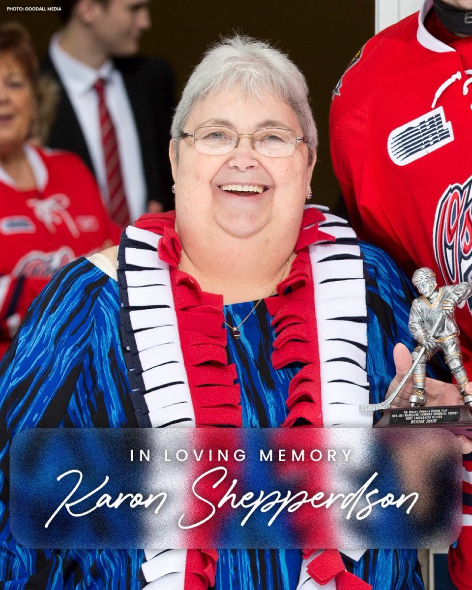 It is with a sad and heavy heart that the Oshawa Generals organization reflect on the passing of Karon Shepperdson.

Our hearts and prayers support those who knew and loved Karon-–friends, family, and GensNation fans alike.

Thank you Karon, for your key piece in #GensNation. ❤️