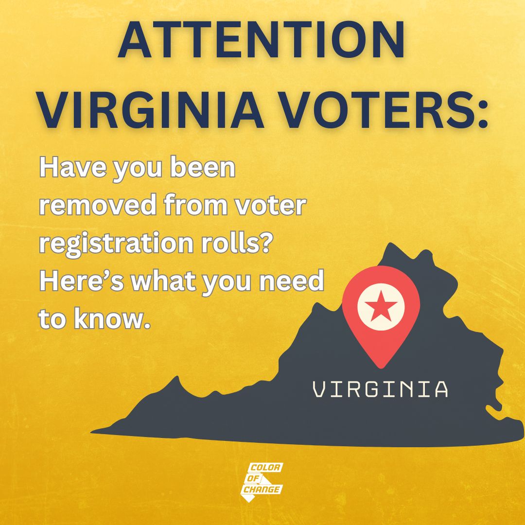 1/3 📢 VIRGINIA VOTERS: If you've been wrongly purged from registration rolls, you can re-register at the polls under same-day registration and still cast your ballot.

#ICYMI: #SCOTUS is allowing VA to continue its purge of over 1,600 voter rolls. 😪