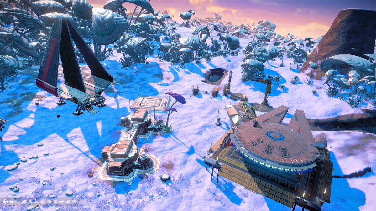 SyFyGuy_NMS's tweet photo. In the ELKUPALOS galaxy far far away, the Millennium Falcon and the Emperor’s Shuttle landed. They seek the most amazing experimental multitool.  In this location and nowhere else in the galaxy exists experimental multitool in S class with the pink and gray crystals. https://t.co/UUwF7D3v5q