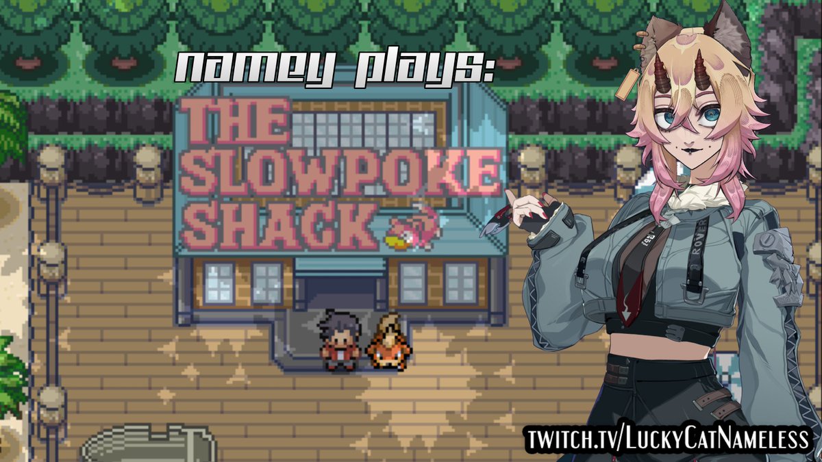 LuckyCatNamey's tweet photo. We're back at Slowpoke Shack. I swear i didn't know what the sausages were made out of!

I was framed!! Framed I tell you!! 

Anyways, I have custom sprites and I even dressed up ;D

https://t.co/84wYdWazAP https://t.co/G9C9hBUXy7