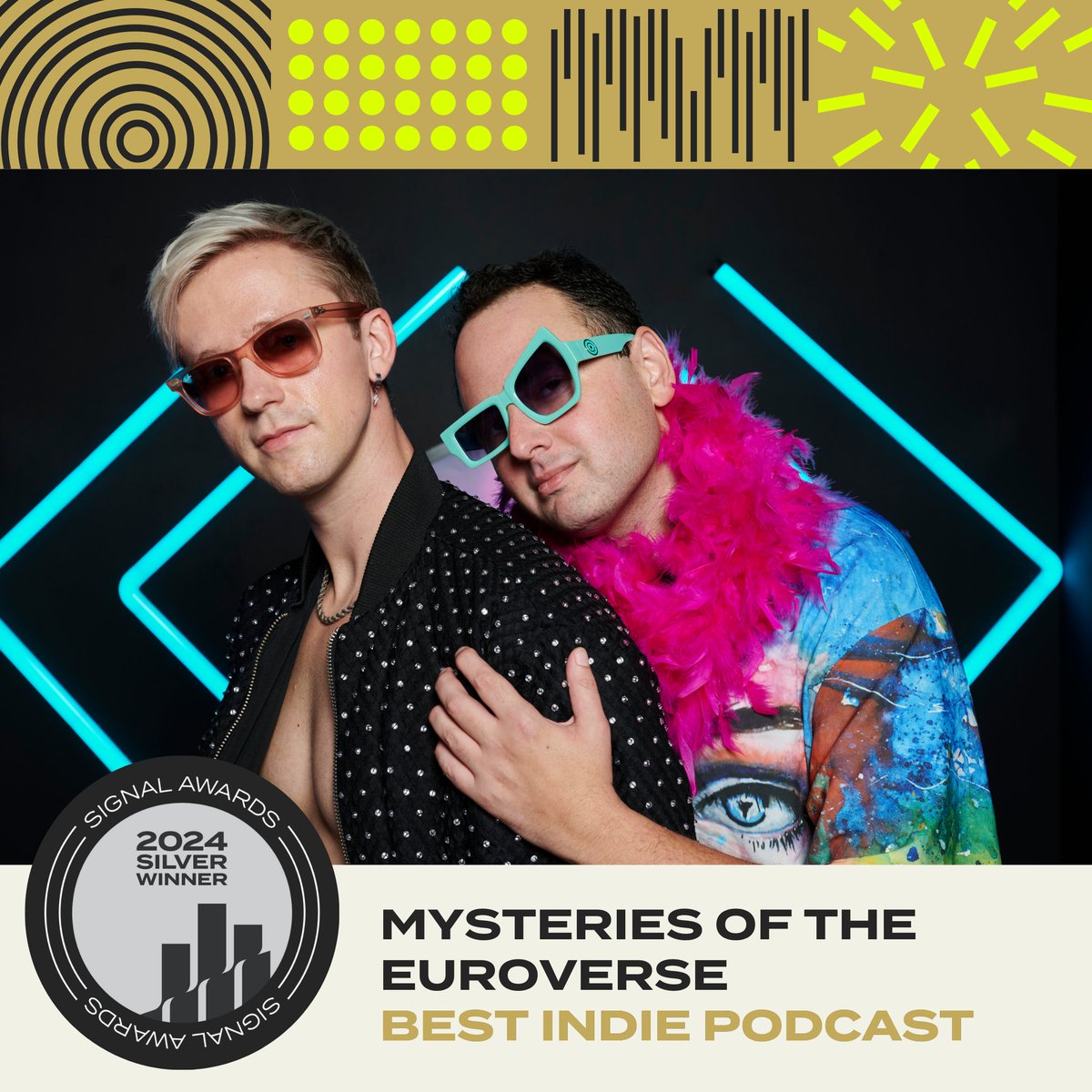 Mysteries of the EuroVerse (@euroversepod) on Twitter photo Thrilled to announce that we have won a Silver Award at this year's <a href="/signalawards/">Signal Awards</a> in the Best Indie Podcast category!
Thank you for listening and supporting the podcast through the award season and keep an eye on this space for more announcements in the coming weeks! Thrilled to announce that we have won a Silver Award at this year's <a href="/signalawards/">Signal Awards</a> in the Best Indie Podcast category!
Thank you for listening and supporting the podcast through the award season and keep an eye on this space for more announcements in the coming weeks!
