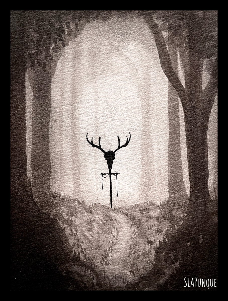SLAPunque's tweet photo. Day 30 👹
:: Ominious ::

#inktober2024 #drawtober2024 #art #landscape #creepywoods https://t.co/nfGBG59sGc