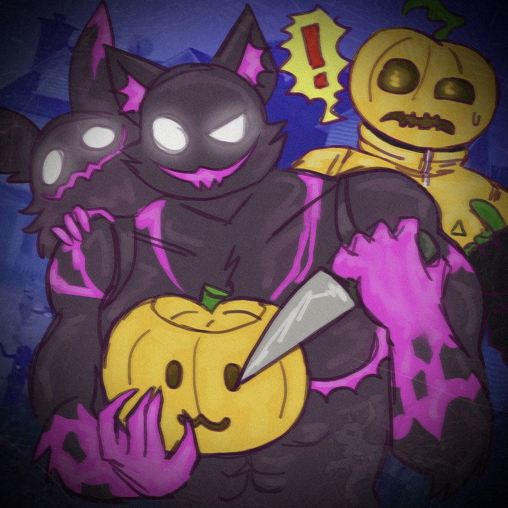 spr1n9b4llz's tweet photo. Quick thing for Halloween bc I will be at work all day tomorrow 💔
#phantommeowscles #phantomguff #meowscles #meowsclesfanart #fortnitefanart #furryart #halloween https://t.co/PBkG6CYsJl