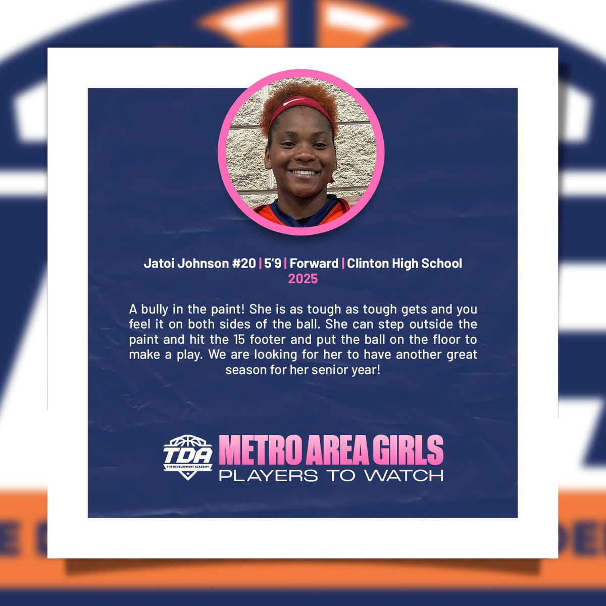 Get to know some of the amazing talent from our Metro Area Girls Players To Watch List! ⬇️

Jatoi Johnson (<a href="/ohshehoopjj/">JJ 🔛🔝</a> ) | Clinton High School 2025