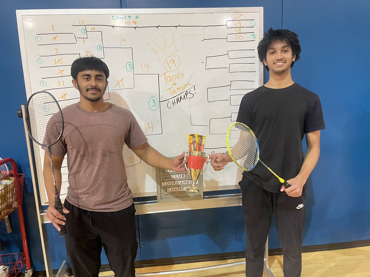 Congrats to the 2024 fall doubles tournament champions - Tamil and Tanvir!  Thank you to all students that came out and Mr. Metellus &amp; Mr. Engle for organizing. Stay tuned for more badminton events in the upcoming months!! #badminton🏸 #tournament #northpenn <a href="/NPennHS/">North Penn High School</a>