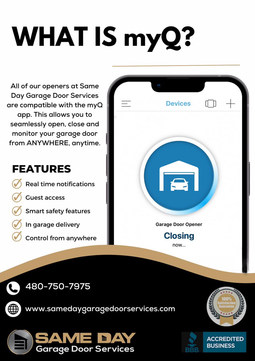 SDGDSAZ's tweet photo. All of our LiftMaster openers come with MyQ capability, and many people don't know how beneficial it is. Here’s a closer look at what makes MyQ an exceptional choice for modern garage convenience 👍 #liftmaster #myq #garagedoor https://t.co/yMKpH2Pb5O
