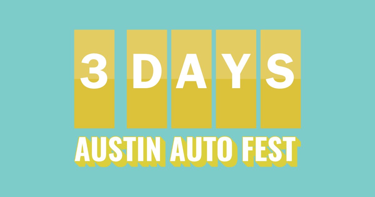 AustinAutoFest's tweet image. 3 DAYS TO GO! 🚨 The Austin Auto Festival hits Q2 Stadium this weekend! Got your tickets yet? Don't miss out! 🎟️ austinautofest.com/tickets/ #ATX