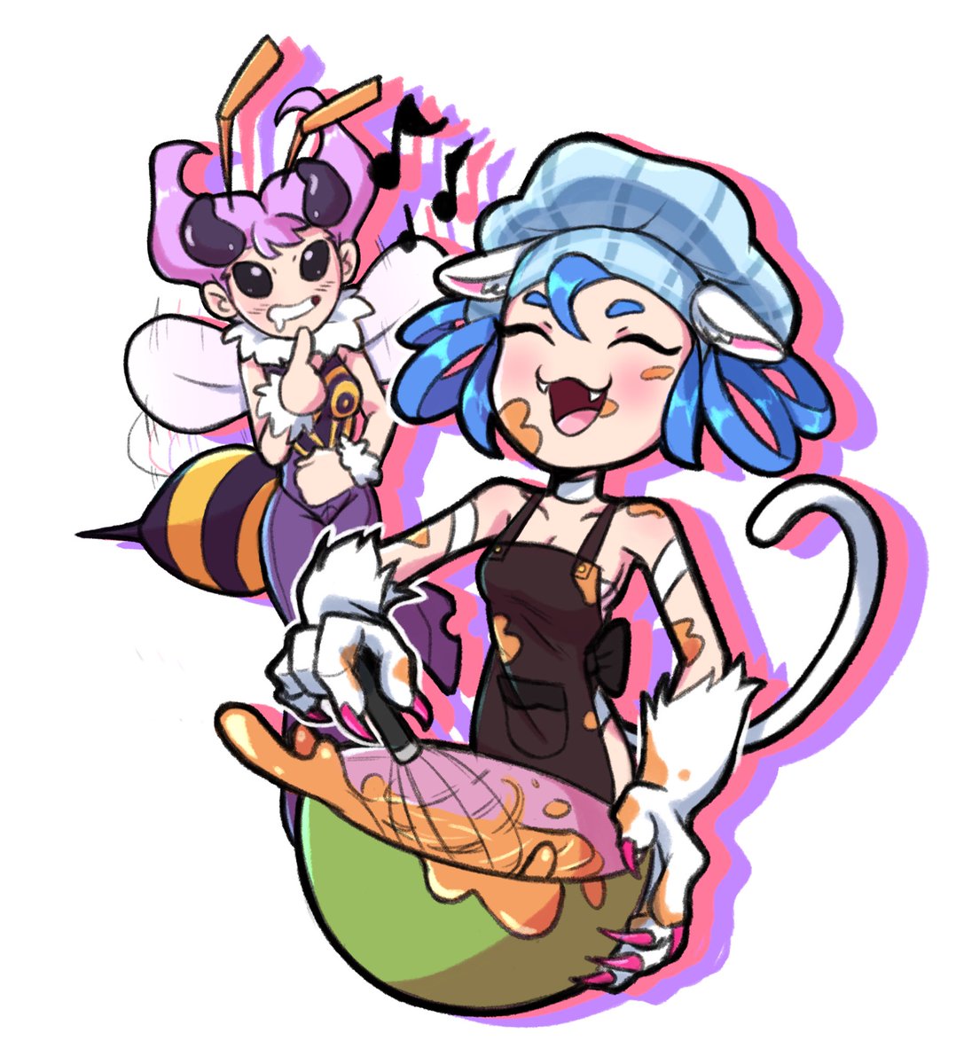 nicbolt99's tweet photo. Felicia’s been hard at work getting ready for tomorrow. Hope y’all are hungry! 

#Darkstalkers #zine #Halloween https://t.co/LPXnuNPqV6
