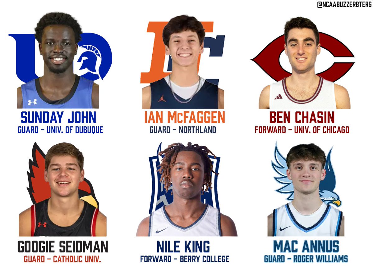 The 2024-25 NCAA D3 Men's Basketball
"First-Team All Name Team"