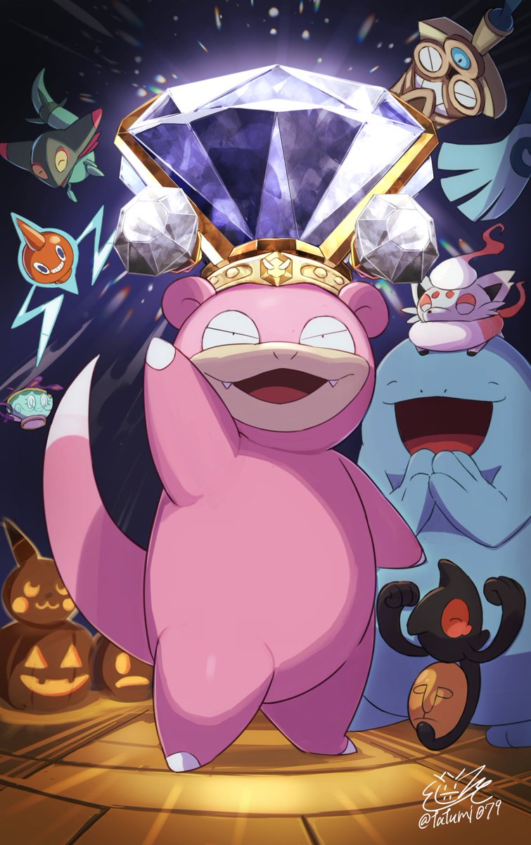 ハロウィンを克服したヤドン
#ポケモン #ポケモンイラスト