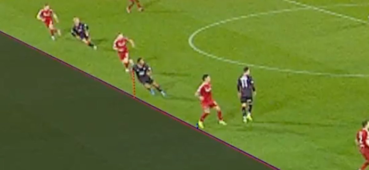 Calum_Smith_'s tweet photo. Yes we have been shite, Yes we deserve to be behind but this ultra microscopic offside bollocks is just ruining the game. Introduced to stop unfair advantage by way of goal hanging to now this?? https://t.co/IVMJhwPzAR