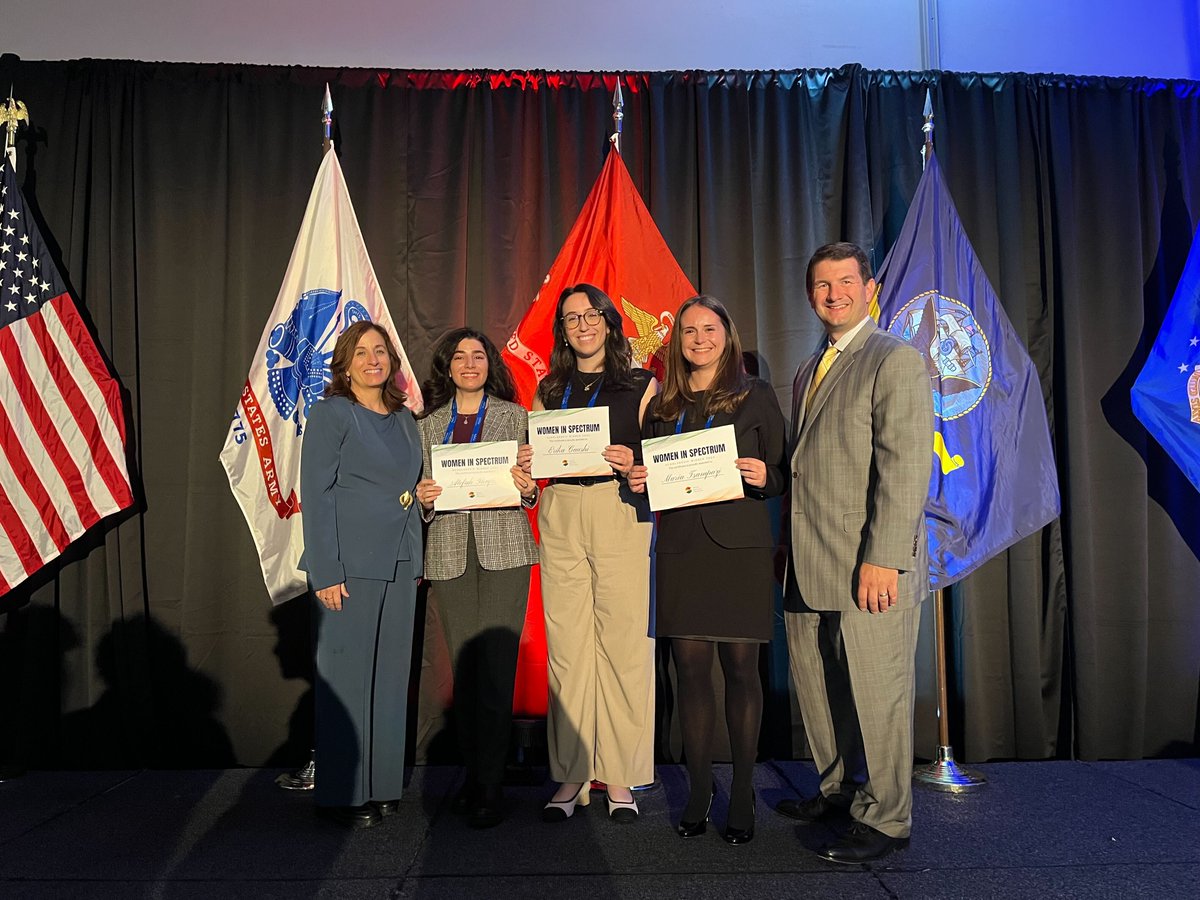 National Spectrum Consortium (@nsconsortium) on Twitter photo Congratulations to the 2024 NSC Women in Spectrum Scholarship Winners recognized today <a href="/ComSoc/">IEEE ComSoc</a> MILCOM: Atefeh Ghafari (<a href="/NotreDame/">University of Notre Dame</a>), Erika Caushi (<a href="/UMassD/">UMass Dartmouth</a>), Maria Tsampazi (<a href="/Northeastern/">Northeastern U.</a>) & Jennifer Quirk (<a href="/UnivOfKansas/">University of Kansas</a>)! Congratulations to the 2024 NSC Women in Spectrum Scholarship Winners recognized today <a href="/ComSoc/">IEEE ComSoc</a> MILCOM: Atefeh Ghafari (<a href="/NotreDame/">University of Notre Dame</a>), Erika Caushi (<a href="/UMassD/">UMass Dartmouth</a>), Maria Tsampazi (<a href="/Northeastern/">Northeastern U.</a>) & Jennifer Quirk (<a href="/UnivOfKansas/">University of Kansas</a>)!