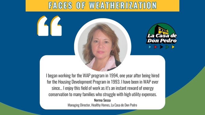 NcapEnergy's tweet photo. Thanks for sharing, @LaCasaNwk! We're celebrating #FacesOfWeatherization in New Jersey for #EnergyAwarenessMonth! #FacesOfEE #WeatherizationDay @NASCSP @IRECUSA https://t.co/4EvRmlAmQ1