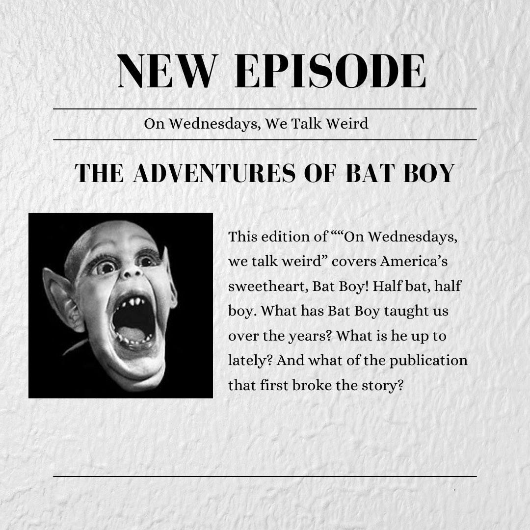 On Wednesdays, We Talk Weird tweet media