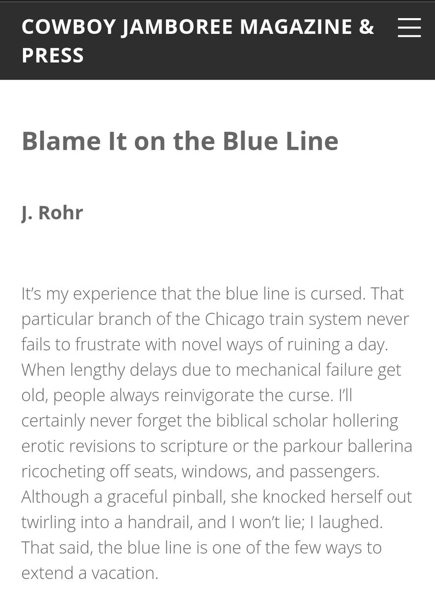 JackBlankHSH's tweet photo. Looking for a read? Check out my crime fiction quasi-detective story "Blame It on the Blue Line" part of a collection courtesy of Cowboy Jamboree Magazine. @CowboyJamboree
🤘🚬🥃📚👇
https://t.co/c883aIVJcb https://t.co/lGibbP10Ij