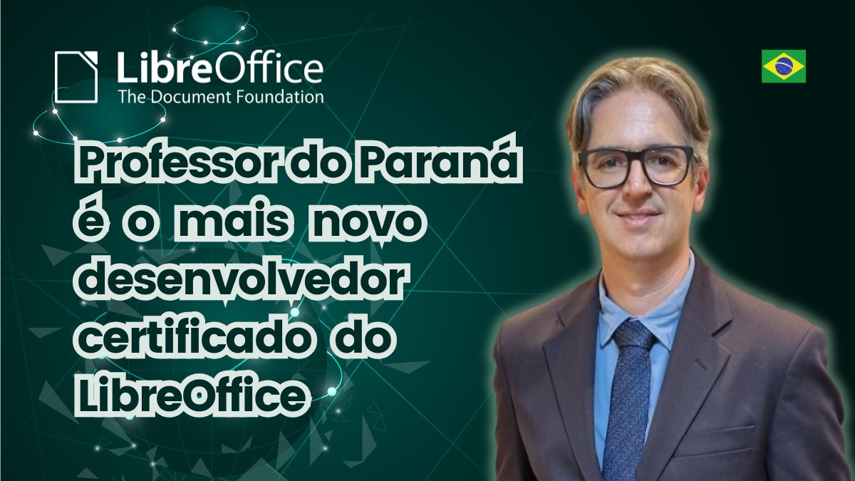 Professor do Paraná é o mais novo desenvolvedor certificado do LibreOffice
Saiba mais em: pt-br.blog.documentfoundation.org/2024/10/29/pro…